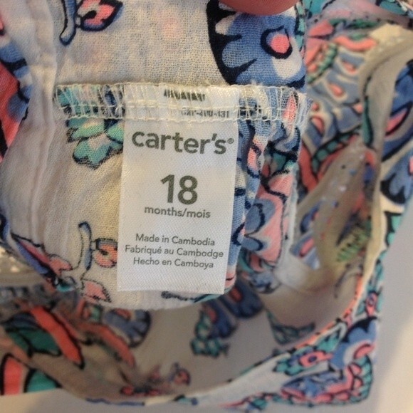 CARTER'S FIRST IMPRESSIONS 18 Month Bundle Dress Tops NWT Blue Pink White Cotton - Picture 9 of 16
